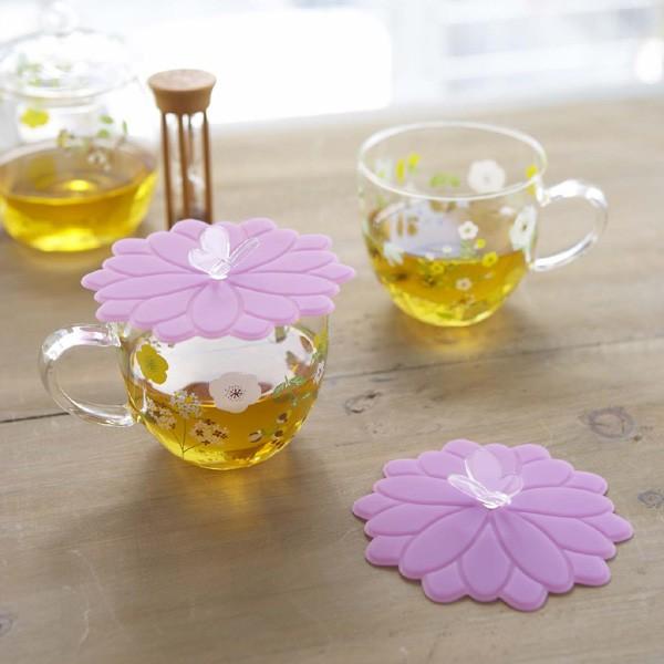 カップカバー フラワー パープル マグカップカバー カップ カバー シリコン コップ フタ ふた 蓋 こぼれない ほこり避け ホコリ除け 1173 お風呂のソムリエshop 通販 Yahoo ショッピング