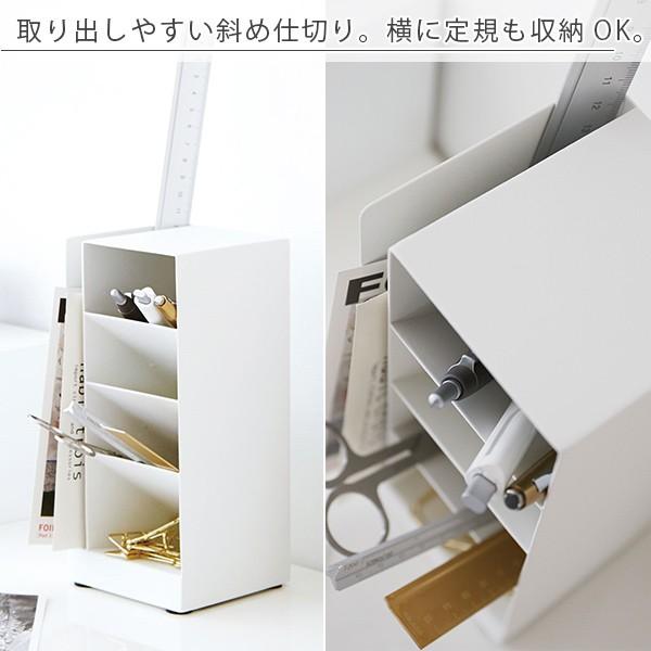 収納ケース タワー ペンスタンド 斜め 仕切り ペン立て ペンホルダー 小物収納 小物入れ 文房具 コスメ収納 白 黒 モダン おしゃれ プレゼント デスク 1173 お風呂のソムリエshop 通販 Yahoo ショッピング