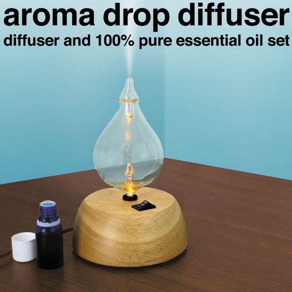 送料無料 アロマドロップディフューザー Ledライト エッセンシャルオイル グレープフルーツ10ml付き アロマディフューザー アロマ アロマランプ 1175 お風呂のソムリエshop 通販 Yahoo ショッピング