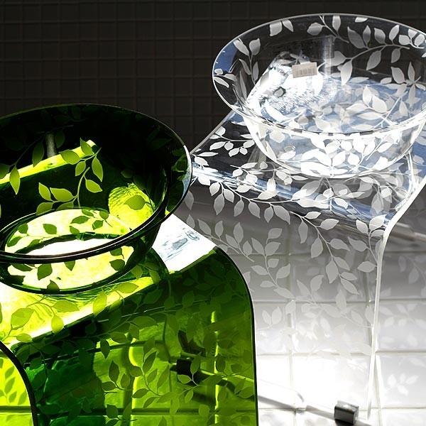 バスチェア セット「ユトハ」アクリルバスチェア＆洗面器2点セット（S
