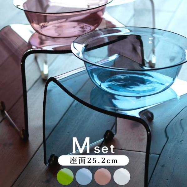 バスチェア M 洗面器 セット favor フェイヴァ 風呂 椅子 バスチェアー アクリル 浴室 お風呂 椅子 透明 おしゃれ 防カビ 清潔 抗菌 クリア 軽量