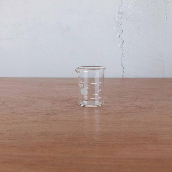 リカシツ IWAKI ビーカー 30ml 1000BK30 AGCテクノグラス 耐熱ガラス ミニサイズ アロマ 計量カップ 小分け インテリア カフェ風 キッチン 雑貨