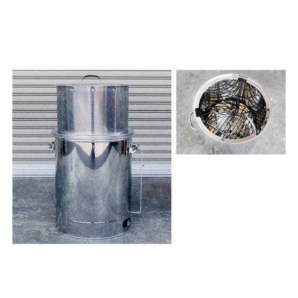 モキ製作所 焚き火どんどん 60L M60Fz 焼却炉 火災予防 無煙 無臭 白い