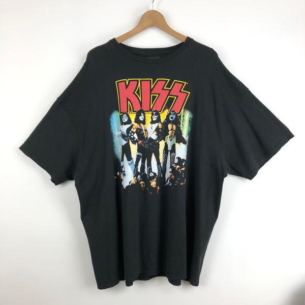 古着】 KISS キッス バンドTシャツ ブラック系 メンズXL以上 【中古 