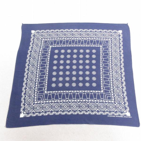 中古 ビンテージ バンダナ 70s コットン 紺 ネイビー spe 25jun27