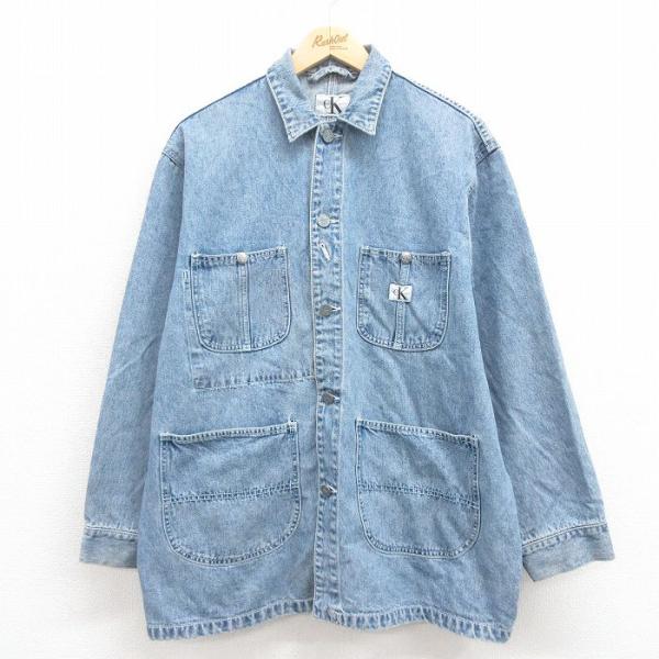Calvin Klein（カルバン・クライン） XL/古着 長袖 カバーオール