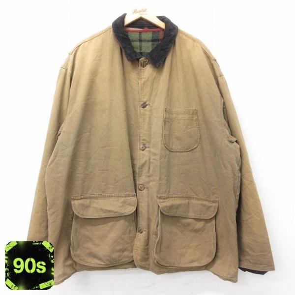 襟レザー　90s J.CREW カバーオール　ライナー付き ジャケット　巨人タグ 襟レザー 90s J.CREW カバーオール ライナー付き ジャケット 巨人タグ