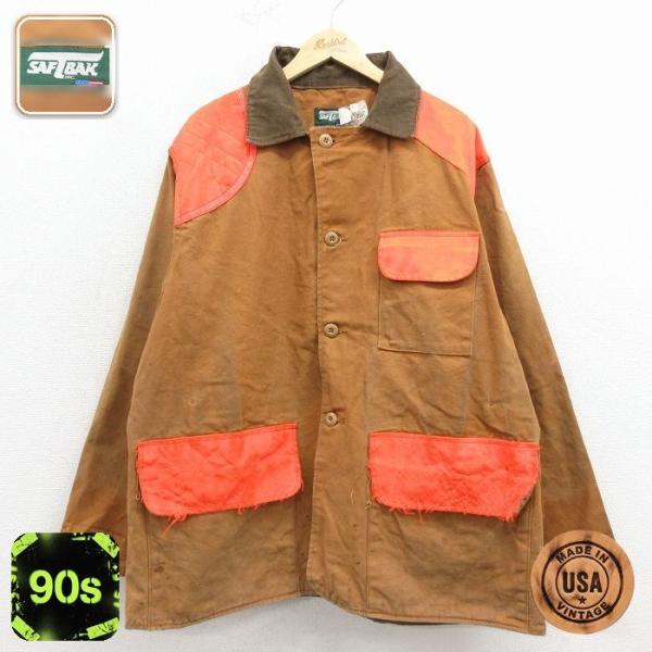 XL/古着 SAFTBAK 長袖 ハンティング ジャケット メンズ 90年代 90s 