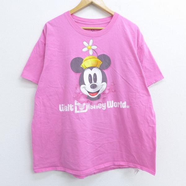 古着 レディース 半袖 Tシャツ ディズニー Disney ミニー 両面プリント コットン クルーネック ピンク jul14 中古 Lts0604 古着屋rushout 通販 Yahoo ショッピング