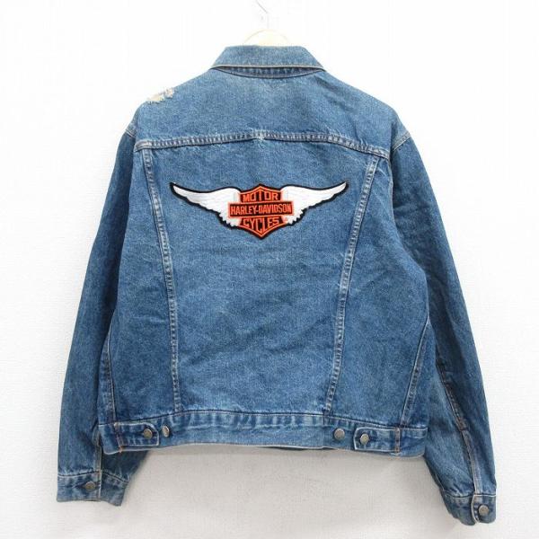 Harley Davidson（ハーレー・ダビッドソン） L/古着 長袖 ジージャン