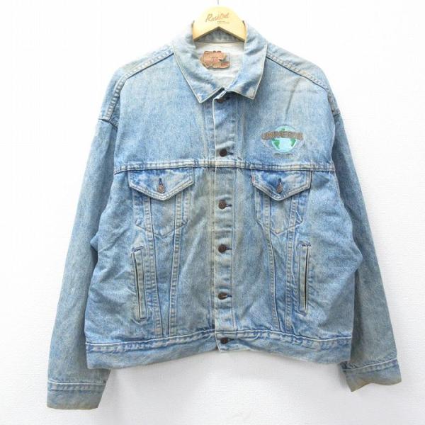 古着 リーバイス Levis 70507 長袖 ジージャン メンズ 80年代 80s ユニバーサル 大きいサイズ コットン USA製 紺 ネイビー デ 中古 古着 Levi's（リーバイス） XL/古着 Levis 70507 長袖 ジージャン メンズ