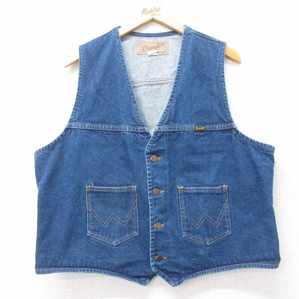 Wrangler（ラングラー） XL/古着 デニム ベスト メンズ 90年代 90s