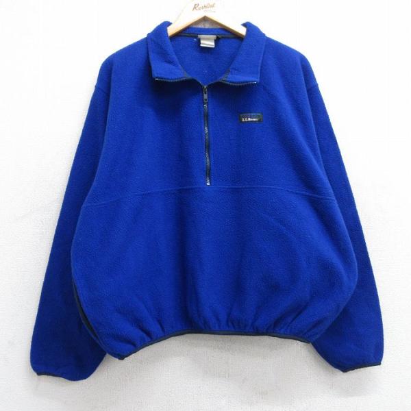 80年代　エルエルビーン L.L.Bean XL/古着 エルエルビーン LLBEAN 長袖 ハーフジップ