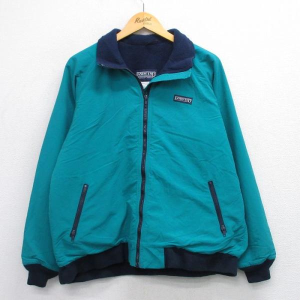 XL/古着 ランズエンド 長袖 ナイロン ジャケット メンズ 90s ワン