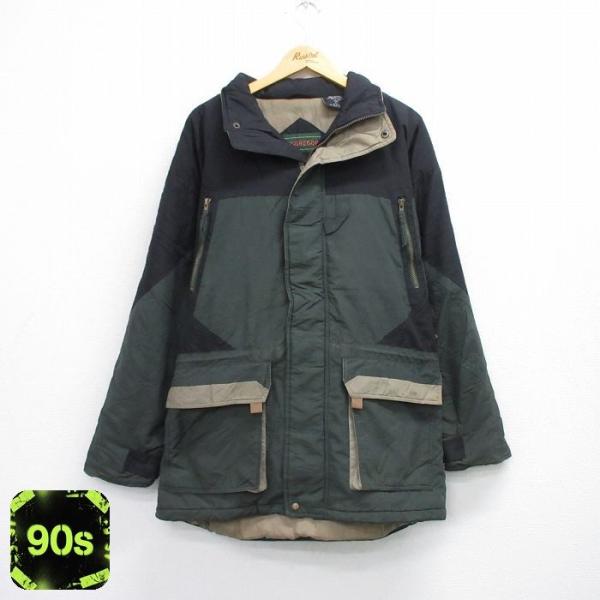 XL/古着 マックレガー 長袖 ナイロン ジャケット メンズ 90s 濃緑 グリーン 25oct07 中古 アウター 5OF