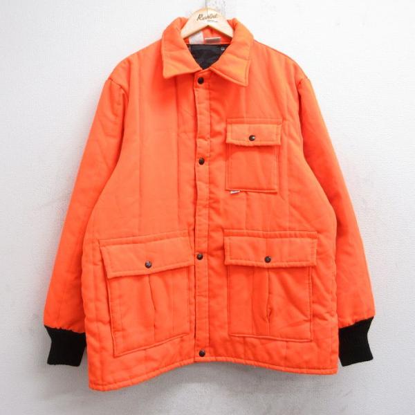 L/古着 長袖 ジャケット メンズ 80s オレンジ 25oct25 中古 アウター