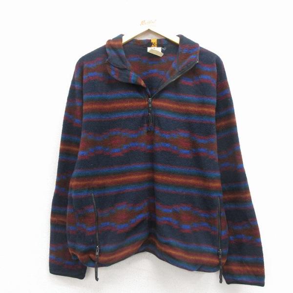 L/古着 アールイーアイ REI 長袖 ハーフジップ フリース ジャケット