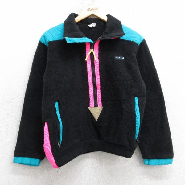S/古着 長袖 ハーフジップ フリース ジャケット メンズ 80年代 80s
