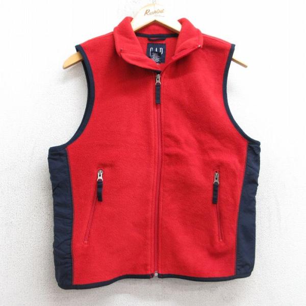 GAP（ギャップ） XS/古着 フリース ベスト メンズ 00年代 00s 赤他