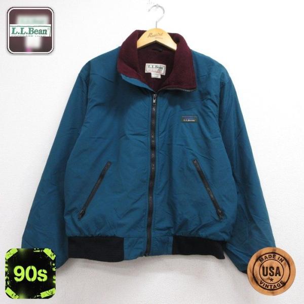 90s エルエルビーン USA製 ウォームアップジャケット 希少Lサイズ L.L.Bean（エルエルビーン） 90s ウォームアップジャケット ブルー L