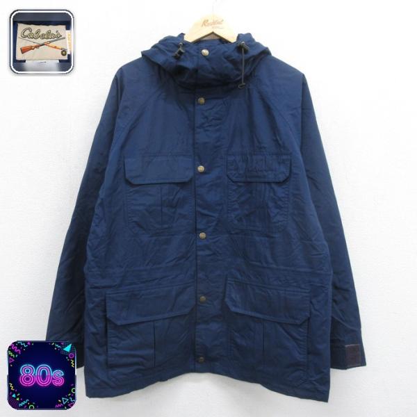 L/古着 Cabelas 長袖 ジャケット ナイロン メンズ 80年代 80s