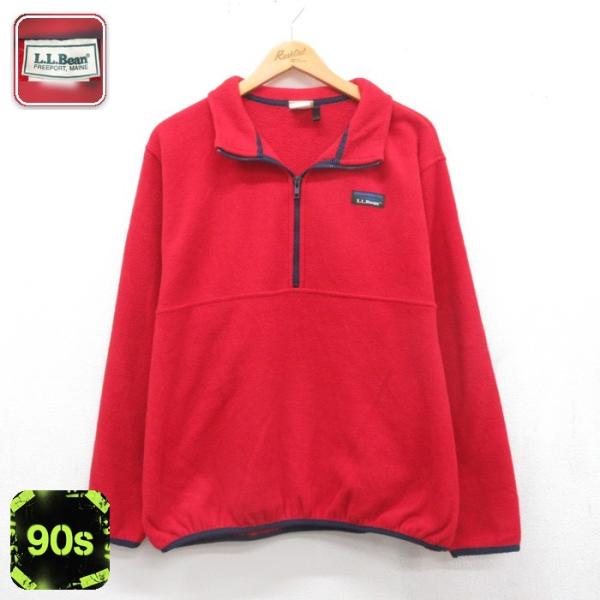L.L.Bean（エルエルビーン） XL/古着 長袖 ジャケット ハーフジップ
