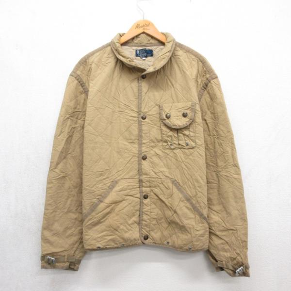 貴重！名作！！90s ラルフローレン コットンフードジャケット L M/古着 ラルフローレン Ralph Lauren 長袖 ブランド ジャケット メンズ