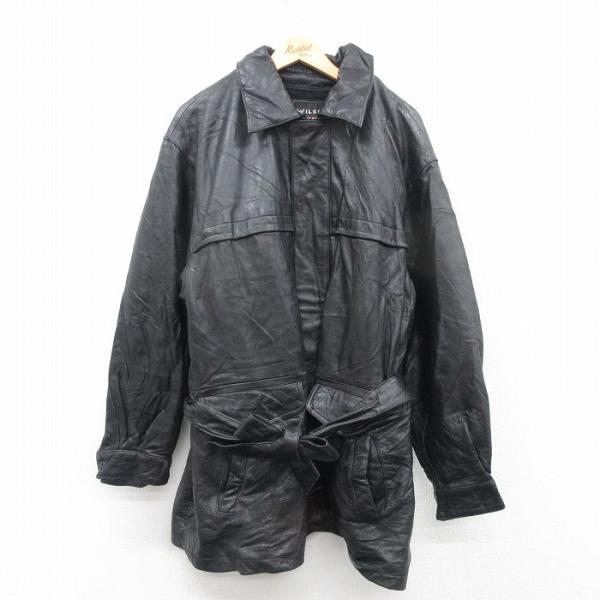 Wilson（ウイルソン） XL/古着 ウィルソン 長袖 レザー コート メンズ