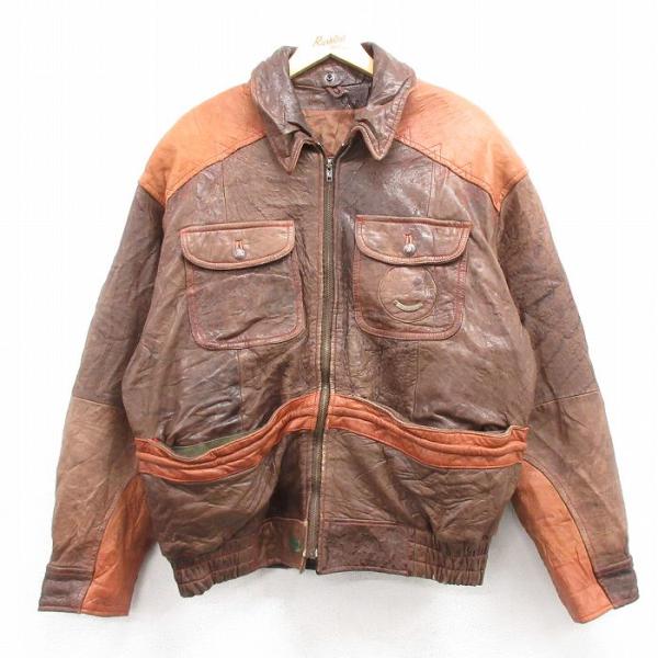 20%OFF】XL/古着 長袖 レザー ジャケット メンズ 90s DIKARPA 大きい