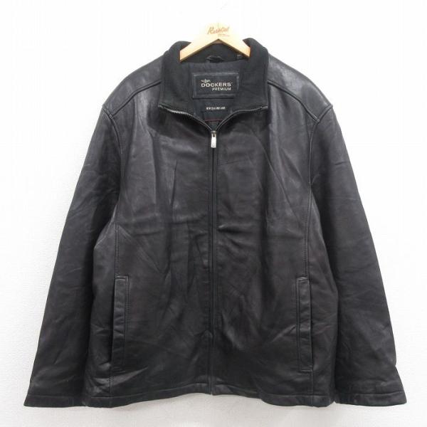 XL/古着 ドッカーズ 長袖 ジャケット メンズ 大きいサイズ 黒 ブラック  