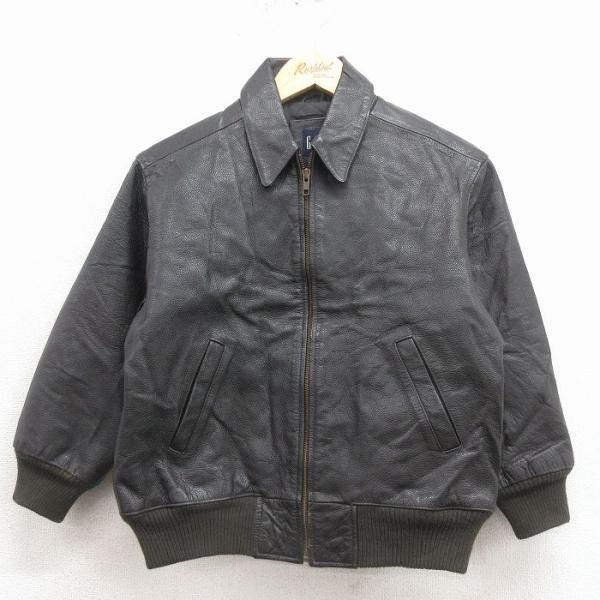 GAP オールドギャップ 本革 レザージャケット 牛革 キッズXXL 黒 00s GAP オールドギャップ レザージャケット 本革 ブラック M | 古着屋 Uan