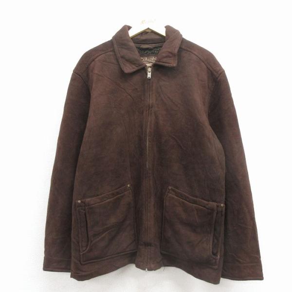 Columbia（コロンビア） XL/古着 長袖 ジャケット メンズ こげ茶 内側