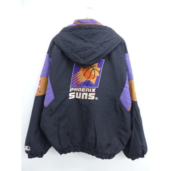 スターター サンズ NBA ハーフジップ中綿ナイロンジャケット XL90s