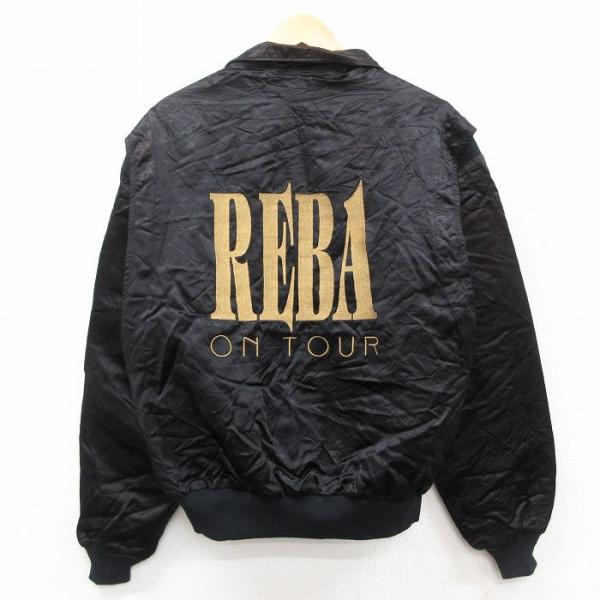 L/古着 長袖 ロック バンド ナイロン ジャケット メンズ 90s リーバ