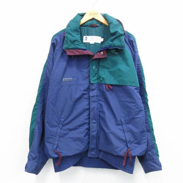 希少　Columbia 90s レザージャケット　古着 Columbia（コロンビア） XL/古着 長袖 ナイロン ジャケット メンズ 90s