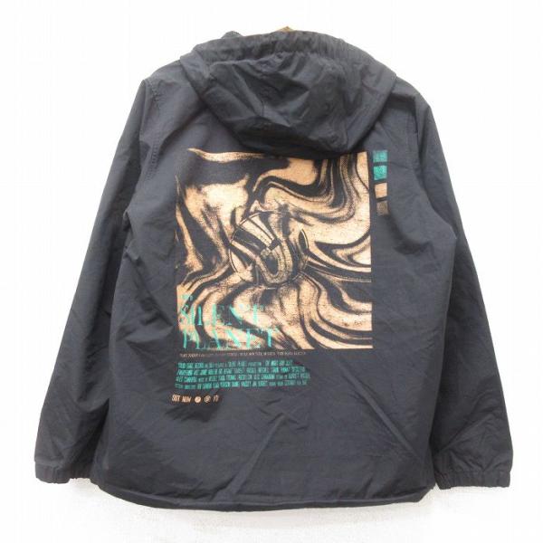 M/古着 長袖 ロックバンド ハーフジップ ナイロン ジャケット