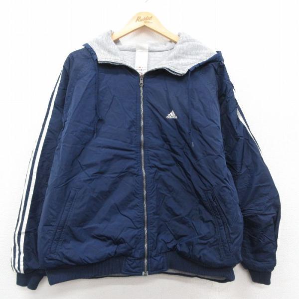adidas（アディダス） XL/古着 長袖 ナイロン ジャケット パーカー