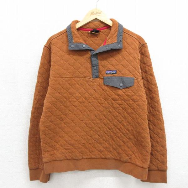 M/古着 パタゴニア patagonia 長袖 キルティング ジャケット メンズ スナップT ブラウン 26jul15 patagonia（パタゴニア） M/古着 長袖 キルティング ジャケット メンズ