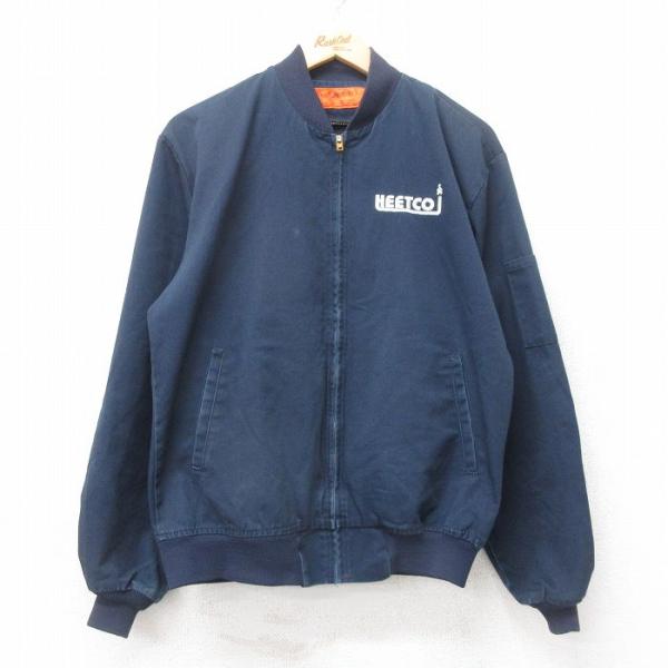 L/古着 レッドキャップ 長袖 ワーク ジャケット メンズ 80s HEETCO