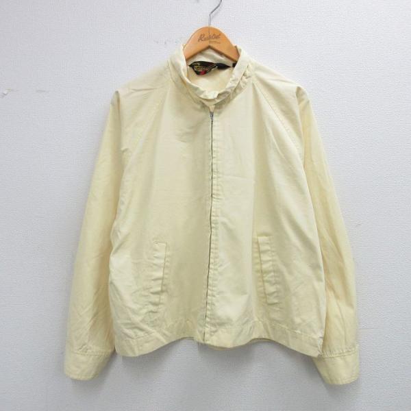 XL/古着 シアーズ 長袖 ジャケット スイングトップ メンズ 80年代 80s ラグラン 薄黄 イエロー 【spe】 25oct31 中古 アウター ジャンパー ブルゾン furugiyarushout_our25101578
