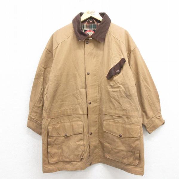 XL/古着 長袖 ジャケット コート メンズ 00年代 00s 大きいサイズ ロング丈 コットン カナダ製 ベージュ 25nov11 XL/古着 長袖 ジャケット コート メンズ 00年代 00s 大きいサイズ