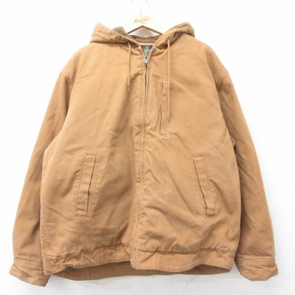 XL/古着 レッドヘッド 長袖 ジャケット パーカー メンズ 00年代 00s ダック地 大きいサイズ コットン 茶 内側ボア【spe】 25dec12 XL/古着 レッドヘッド 長袖 ジャケット パーカー メンズ 00年代 00s