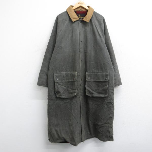 XL/古着 レイクランド LAKELAND 長袖 コート メンズ 80年代 80s ラグラン 大きいサイズ ロング丈 USA製 濃緑系 内側ウール【spe】 26jan13 XL/古着 レイクランド LAKELAND 長袖 コート メンズ 80年代 80s
