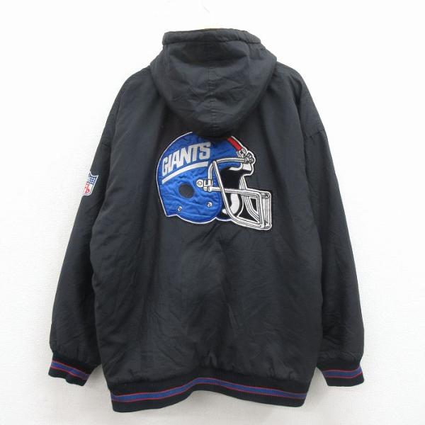 XL/古着 スターター 長袖 ジャケット パーカー メンズ 90年代 90s NFL ニューヨークジャイアンツ 大きいサイズ 黒 アメフト スーパーボウル【spe】 26apr17 XL/古着 スターター 長袖 ジャケット パーカー メンズ 90年代 90s NFL