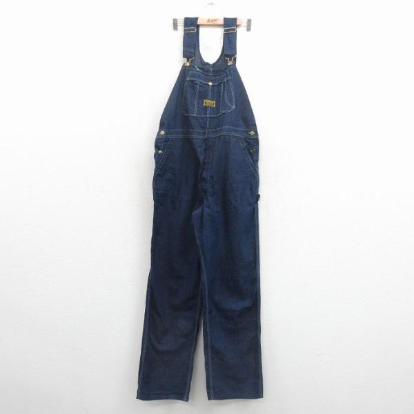 W40/古着 DEE CEE オーバーオール メンズ 80年代 80s 大きいサイズ コットン USA製 濃紺 デニム【spe】 26may12 W40/古着 DEE CEE オーバーオール メンズ 80年代 80s 大きいサイズ