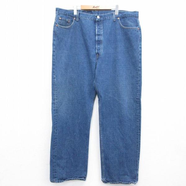 W46/古着 ジーンズ Levis リーバイス 501 メンズ 90年代 90s 大きいサイズ コットン USA製 ネイビー デニム【spe】 26jun25 501 W46/古着 ジーンズ Levis リーバイス メンズ 90年代 90s 大きい