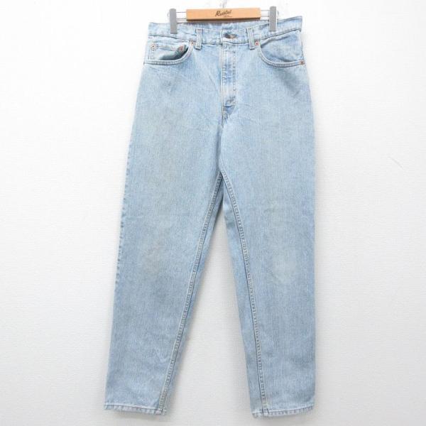 levi's 550 USA製　濃紺　90s テーパード　リーバイス　真紺 Levi's W38/古着 ジーンズ リーバイス Levis 550 メンズ 90s