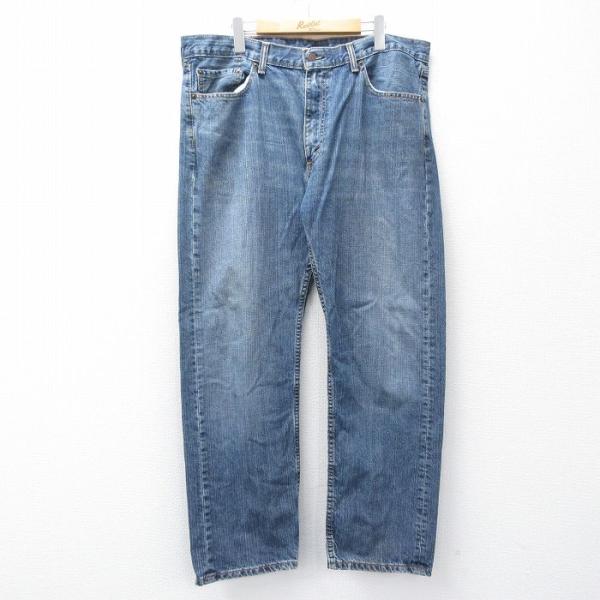W38/古着 ジーンズ Levis リーバイス 505 メンズ ヒゲ コットン 濃紺