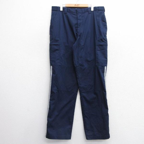 W37/古着 カーゴ パンツ メンズ 紺 ネイビー 25mar01 中古 ボトムス ロング