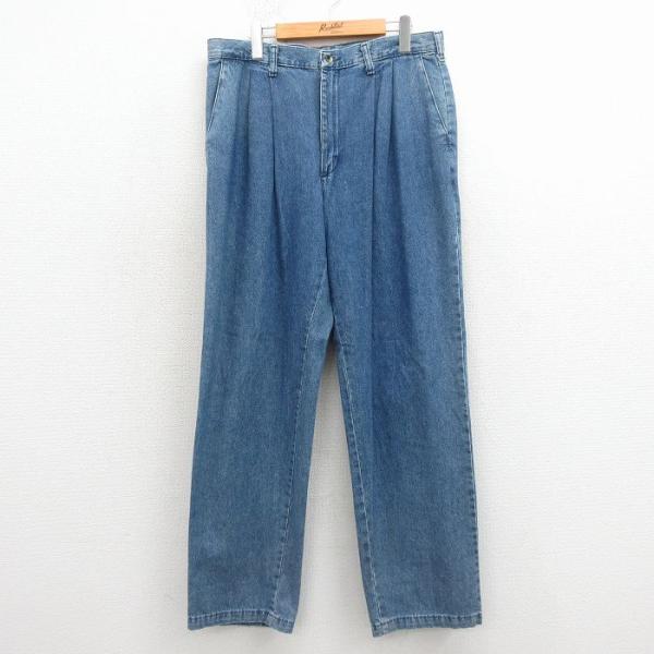 Wrangler（ラングラー） W34/古着 ジーンズ メンズ コットン 紺 デニム
